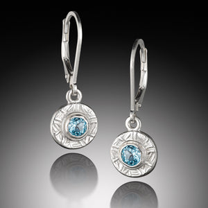 Leaf Collection, earrings, silver, gemstone, lever backs, handcrafted jewelry