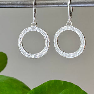 Earrings, silver, Argentium Silver, low tarnish, hoops, handcrafted, jewelry