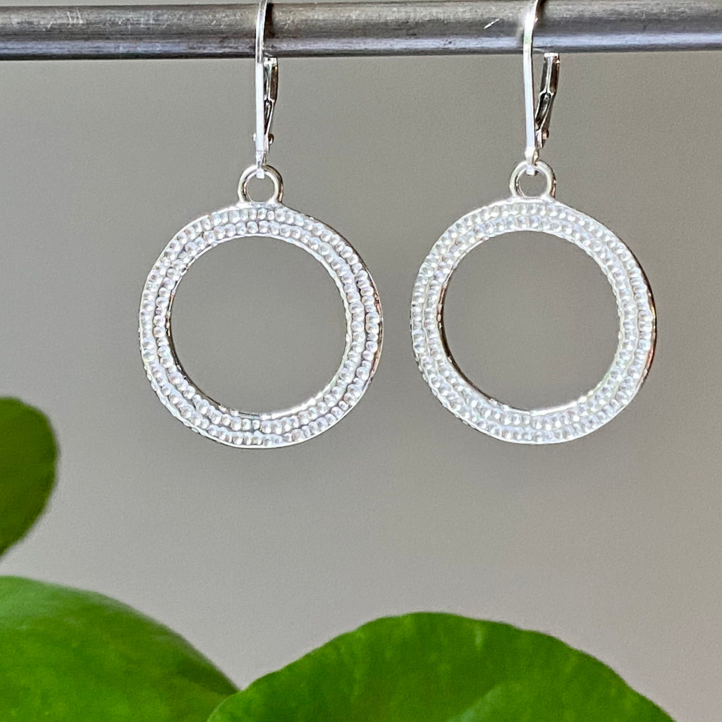 Earrings, silver, Argentium Silver, low tarnish, hoops, handcrafted, jewelry