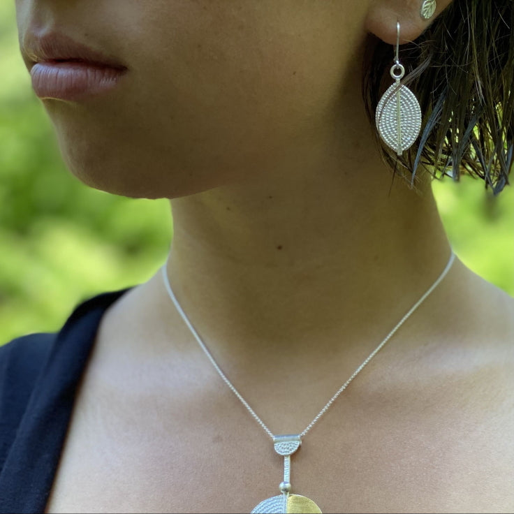 silver, earrings, Mandala Collection, handcrafted