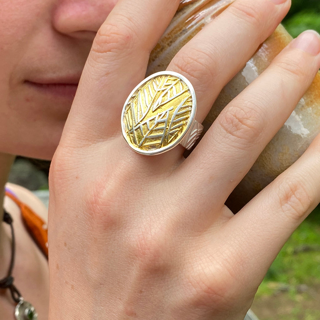 Big Funky Leaf Ring