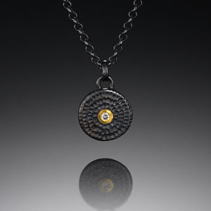 pendant, diamond, silver, 22-karat gold, Mandala Collection