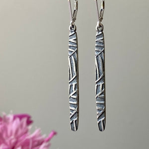 Earrings, silver, Sterling Silver, leaf collection, handcrafted, jewelry