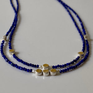 tiny bead, necklace, silver, gold, gemstone