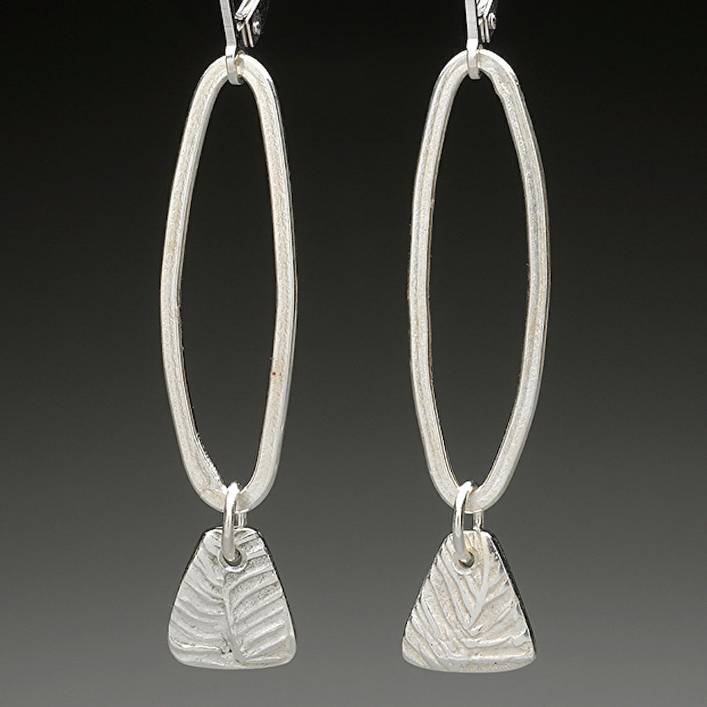 silver, earrings, leaf collection, fish, dancing fish